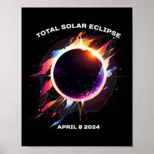 Total Solar Eclipse April 8 2024 Totality Souvenir Poster