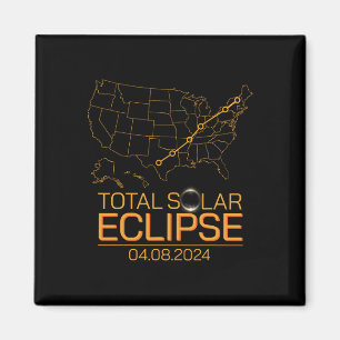 Total Solar Eclipse April 8 2024 Usa Map Totality  Magnet