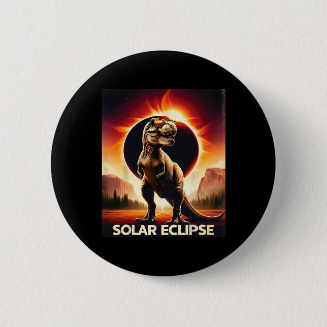 Total Solar Eclipse April 8  6 Cm Round Badge (Front)