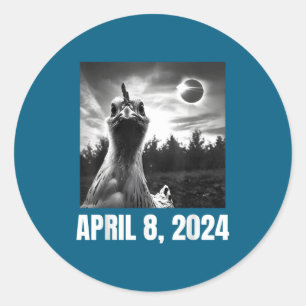 Total Solar Eclipse April 8 Classic Round Sticker