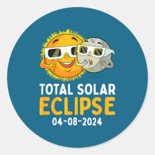 Total Solar Eclipse April 8 Classic Round Sticker