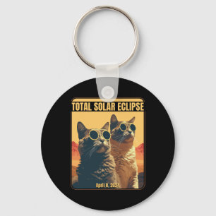 Total Solar Eclipse April 8 Eclipse Cats Key Ring