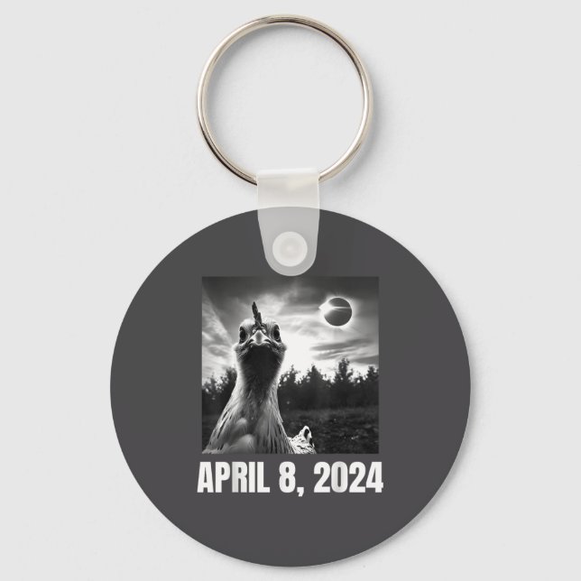 Total Solar Eclipse April 8 Key Ring (Front)