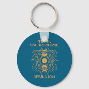 Total Solar Eclipse April 8 Key Ring