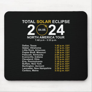 Total Solar Eclipse April 8 Path Of The Eclipse Mouse Mat