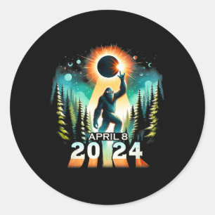 Total Solar Eclipse April 8 Solar Eclipse 2024 Tot Classic Round Sticker