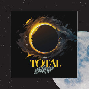 Total Solar Eclipse April 8th 2024 Cosmic Black Invitation