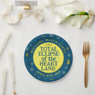 Total Solar Eclipse April 8th 2024 Viewing Party Paper Plate