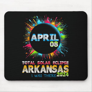 Total Solar Eclipse Arkansas 2024 Colorful Totalit Mouse Mat
