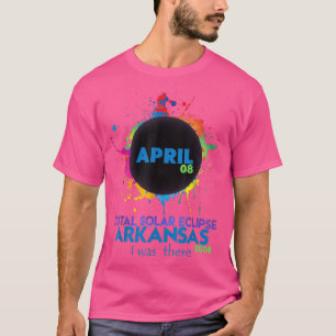 Total Solar Eclipse Arkansas 2024 Colorful Totalit T-Shirt