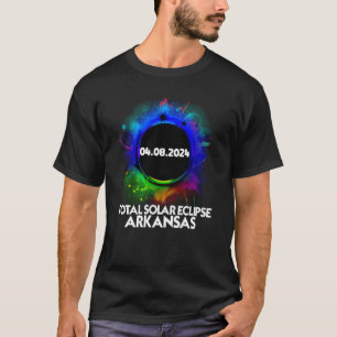 Total Solar Eclipse Arkansas 2024 Colorful Totalit T-Shirt