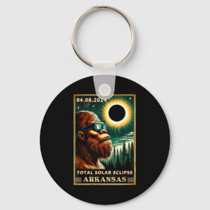 Total Solar Eclipse Arkansas Bigfoot Key Ring