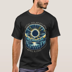 Total Solar Eclipse Artsy Totality Sky With April T-Shirt