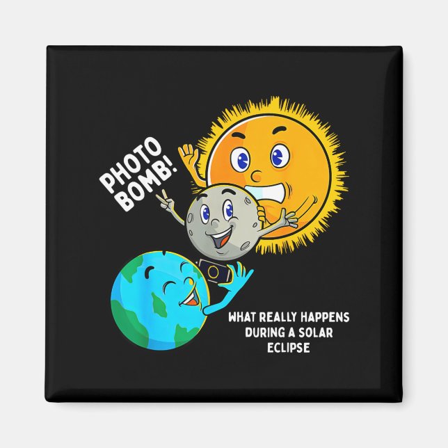 Total Solar Eclipse Astronomy Design Magnet (Front)