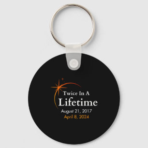 Total Solar Eclipse Astronomy Twice Key Ring