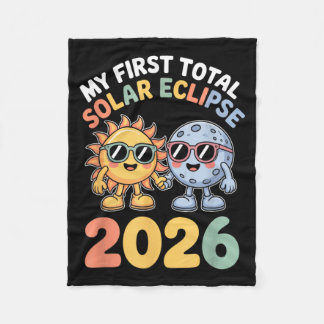 Total Solar Eclipse Aug 12 2026 Totality Fleece Blanket