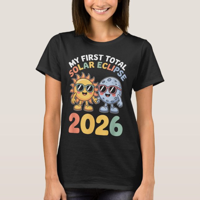 Total Solar Eclipse Aug 12 2026 Totality T-Shirt (Front)