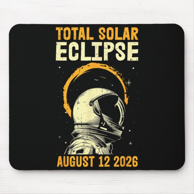 Total Solar Eclipse August 12 2026 Art Mouse Mat (Front)