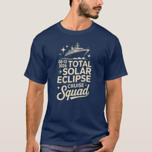 Total Solar Eclipse August 12 2026 Cruise Matching T-Shirt