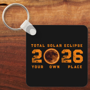 Total Solar Eclipse August 12 2026 Key Ring