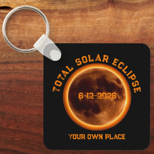 Total Solar Eclipse August 12 2026 Key Ring