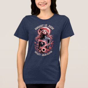Total Solar Eclipse August 12 2026 Totality Tri-Blend Shirt