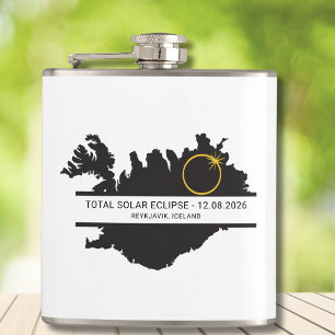 Total Solar Eclipse August 2026 – Iceland Custom Hip Flask