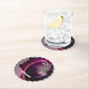 Total solar eclipse August 2026 text personalised Paper Coaster