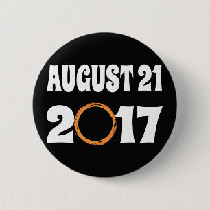 Total Solar Eclipse August 21 2017 6 Cm Round Badge