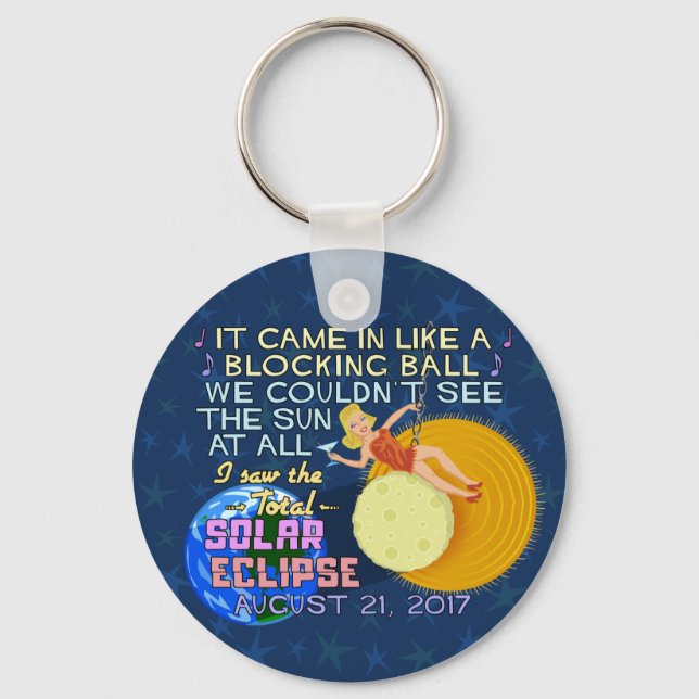 Total Solar Eclipse August 21 2017 American Funny Key Ring (Front)