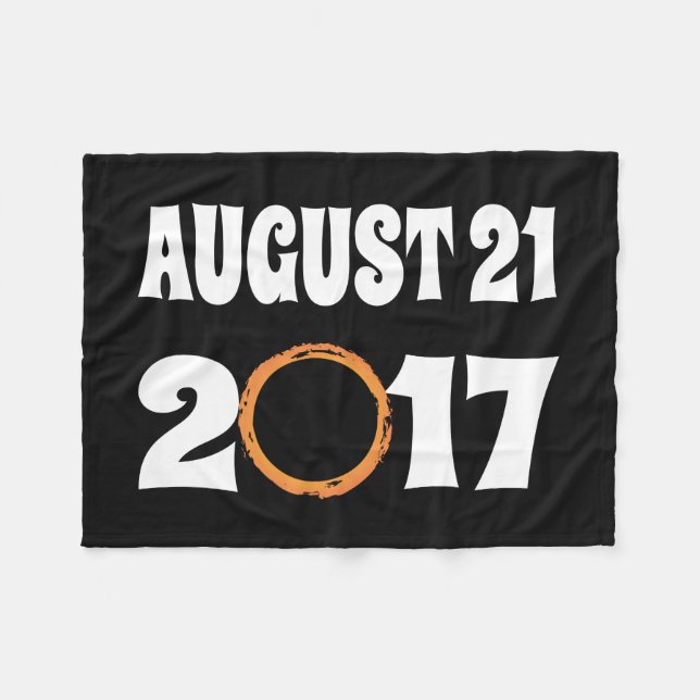 Total Solar Eclipse August 21 2017 Fleece Blanket (Front (Horizontal))