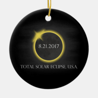 Total Solar Eclipse August 21 2017USA Souvenir Ceramic Tree Decoration