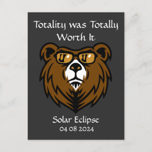 Total Solar Eclipse Bear Eclipse Viewer Postcard