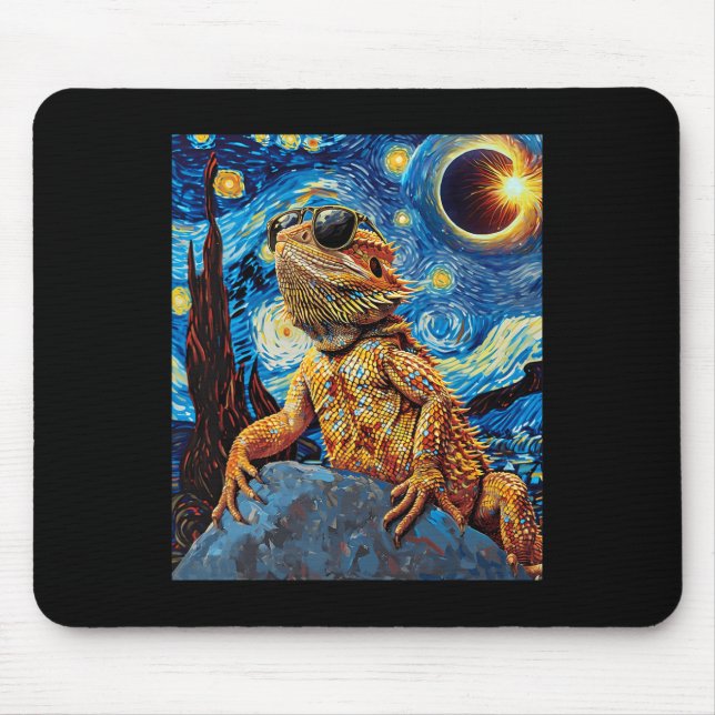 Total Solar Eclipse Bearded Dragon  Mouse Mat (Front)