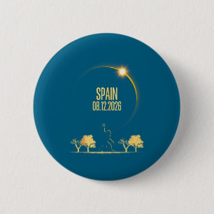 Total Solar Eclipse Bigfoot 08 Design 6 Cm Round Badge
