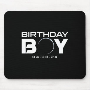 Total Solar Eclipse Birthday Boy April 8 2024 Mouse Mat