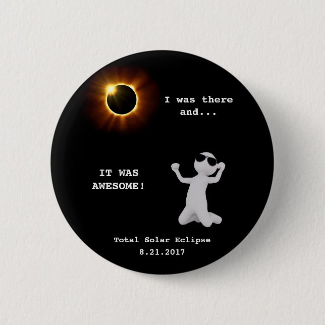 Total Solar Eclipse Button (Front)
