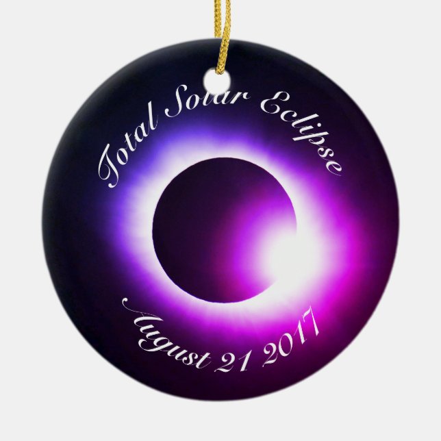 Total Solar Eclipse Ceramic Tree Decoration (Front)