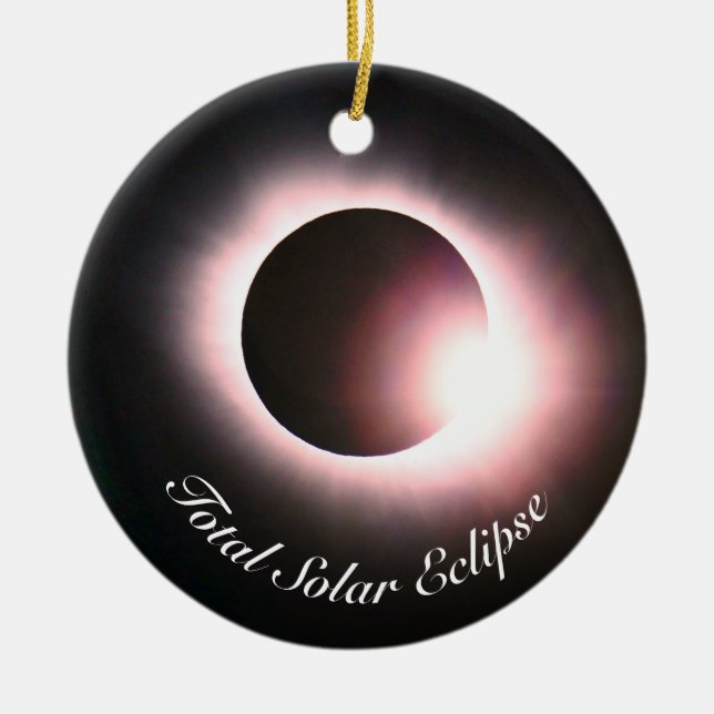 Total Solar Eclipse Ceramic Tree Decoration (Front)