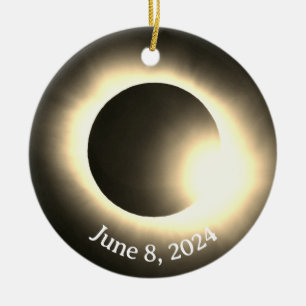 Total Solar Eclipse Ceramic Tree Decoration