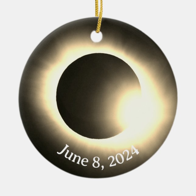 Total Solar Eclipse Ceramic Tree Decoration (Front)