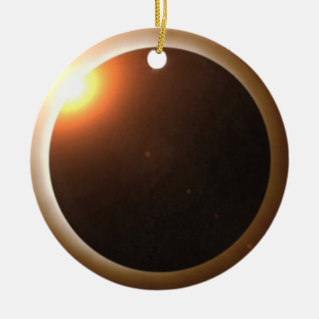Total Solar Eclipse Ceramic Tree Decoration (Front)