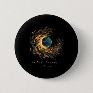 Total Solar Eclipse Chaser Fan Watching Shirt Apri 6 Cm Round Badge