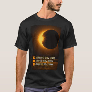 Total Solar Eclipse Check List 8th April 2024 T-Shirt