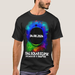 Total Solar Eclipse CHICAGO ILLINOIS April 8 2024  T-Shirt