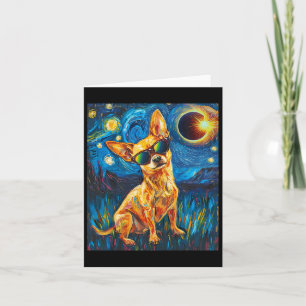 Total Solar Eclipse Chihuahua Dog Card