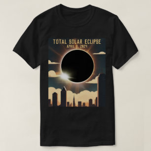 Total solar eclipse CITY April 8, 2024 sun moon T-Shirt