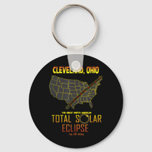 Total Solar Eclipse Cleveland Ohio 2024 Key Ring