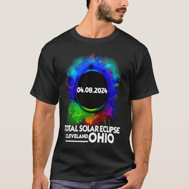 Total Solar Eclipse Cleveland OHIO April 8 2024 To T-Shirt (Front)