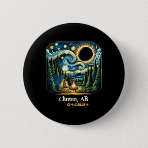 Total Solar Eclipse Clinton Arkansas 1 6 Cm Round Badge